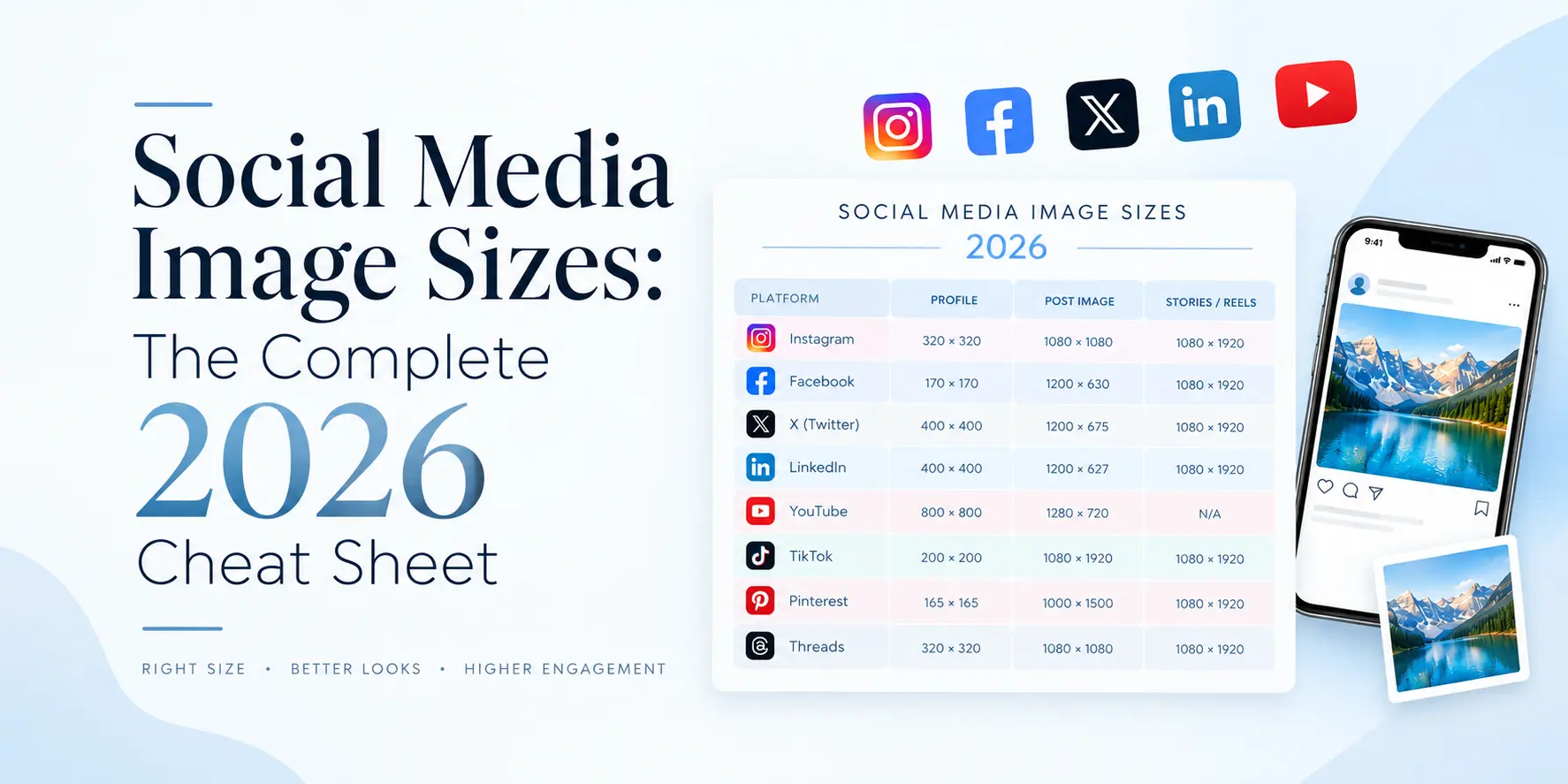 Social Media Image Sizes